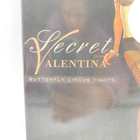 Secret Valentina Women’s Plus Size Black Butterfly Circus Tights OS - Picture 2 of 7